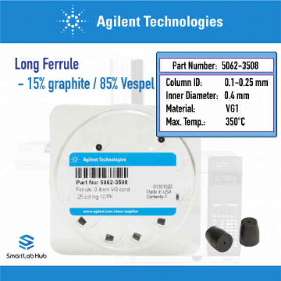 Agilent 密封垫圈,内径0.4mm,经过预老化,15%石墨/85%Vespel,适用于0