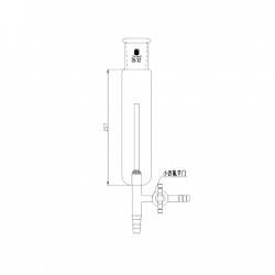 欧式鼓泡器,29/42-10mm小嘴接头,有效长:157mm