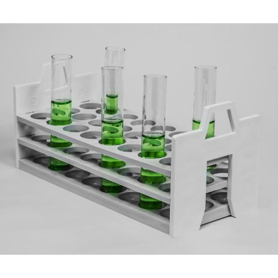 Bel-Art Stack Rack Test Tube Rack;25-30mm管,24个位置,聚丙烯