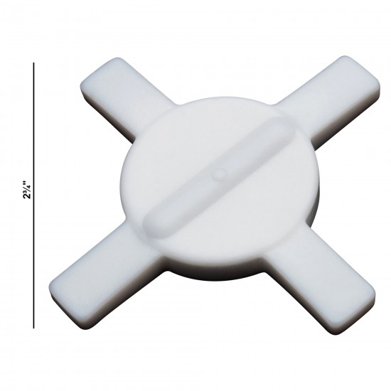 Bel-Art Spinstar® Teflon® 磁力搅拌棒； 70 毫米，适合 400 毫升烧杯，白色