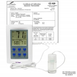 Bel-Art, H-B Frio 温度校准双区电子验证温度计； -50/70C (-58/158F) 和 0/50C (32/122F)； 一般校准