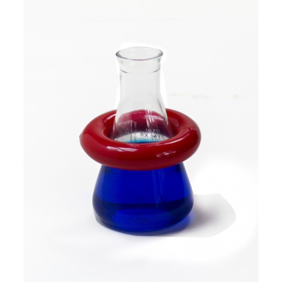 Bel-Art 圆形 0.5 磅铅环烧瓶重量，带 Vikem 乙烯基涂层； 用于 125-500ml 烧瓶