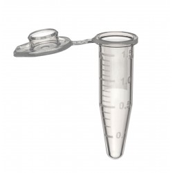 1.5 mL SuperClear® Microcentrifuge Tubes with Extra Large Attached Caps, Clear, in Resealable Bags